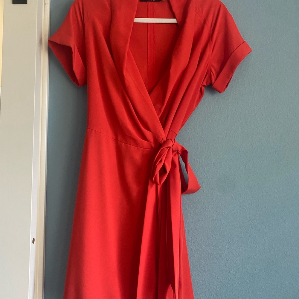 Beautiful red wrap mini dress by Ark &Co